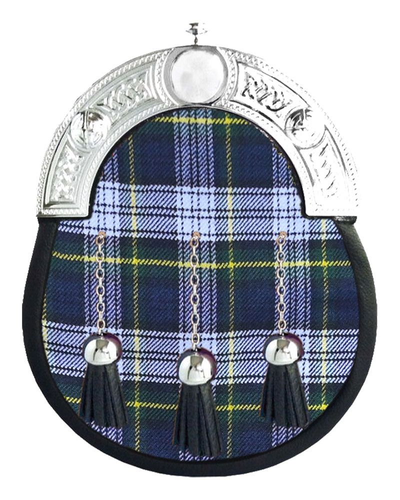 Dress Gordon Tartan Sporran Scottish Full Dress Leather Sporran
