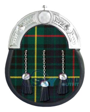 Hunting Stewart Tartan Sporran Full Dress Leather Sporran