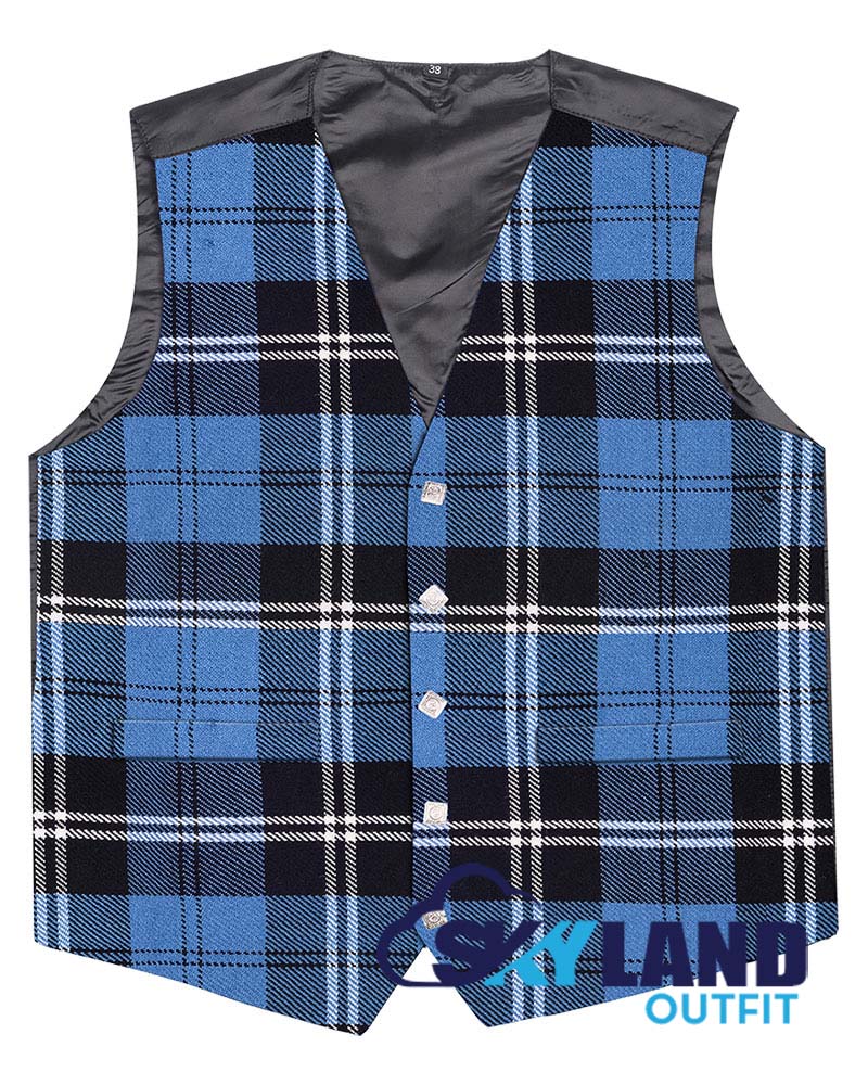 Ramsey Blue Hunting Tartan Waistcoat