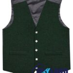 Solid Green Tartan Waistcoat