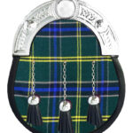 US Army Tartan Sporran Military Full Dress Leather Sporran