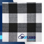 White, Black Rob Roy Tartan Fabric By the Yard