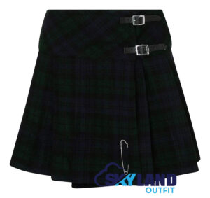 Black Watch Tartan Mini Billie Kilt Girls Mod Skirt