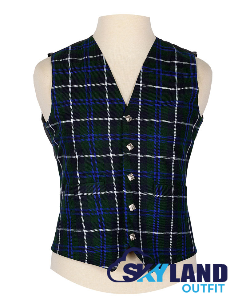 Douglas Blue Tartan Waistcoat