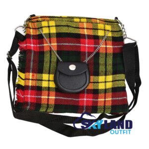 Buchanan Tartan Ladies Kilt Shaped Purse, Tote Bag
