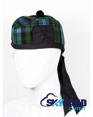 Campbell Ancient Tartan Glengarry Hat Traditional Scottish Cap