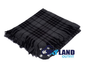 Grey Watch Tartan Kilt Fly Plaid