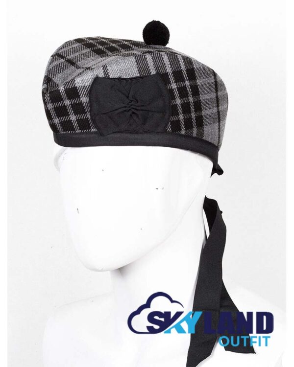 gray-watch-glenggary-hat-1.jpg Grey Watch Tartan Glengarry Hat Traditional Scottish Cap
