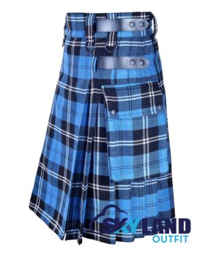 Ramsey Blue Hunting Tartan Kilt Modern Utility Kilts - Image 3