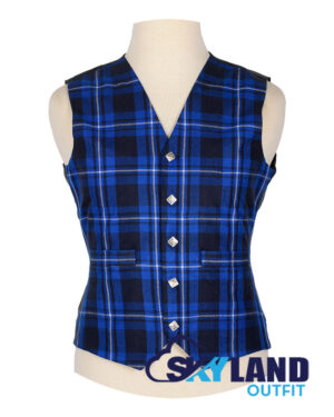 Ramsey Blue Tartan Waistcoat