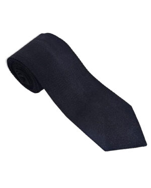 Solid Black Tartan NeckTie