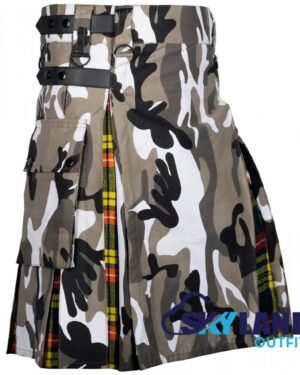 Hybrid Utility Kilts – Camouflage & Buchanan Tartan Kilt
